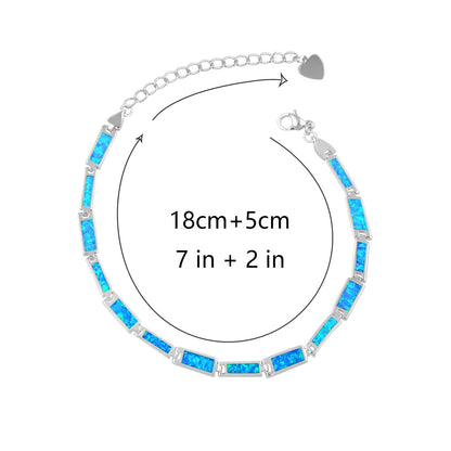 Blue Opal Tennis Bracelet