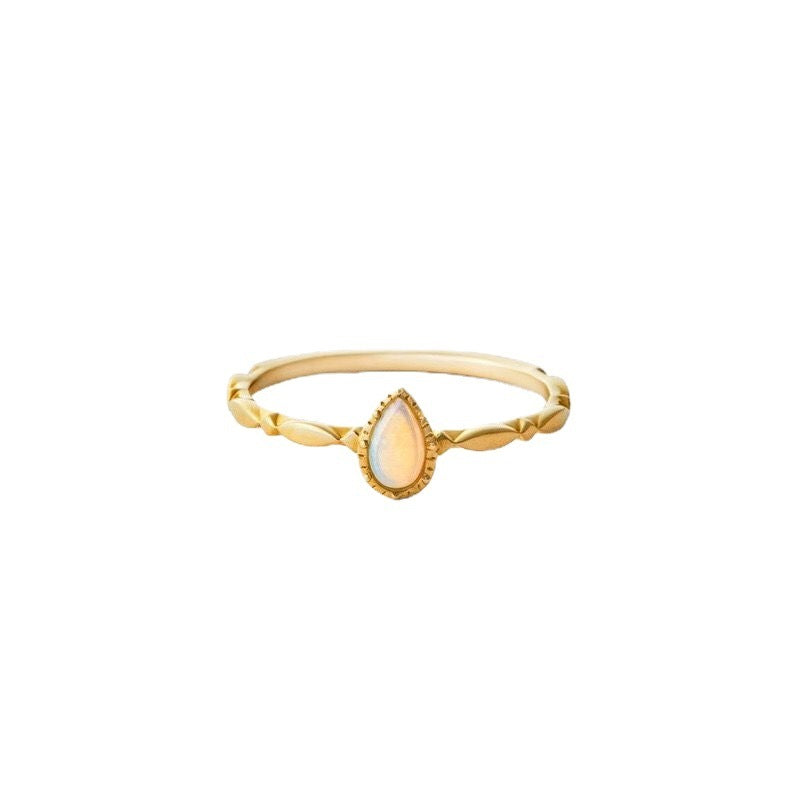 Vintage Opal Ring in Sterling Silver | Antique Style Opal Gemstone Ring | October Birthstone Gift for Her