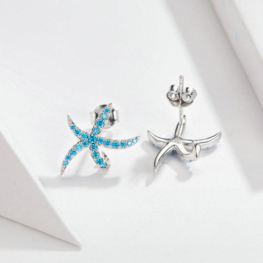 Starfish Stud Earrings 925 Sterling Silver