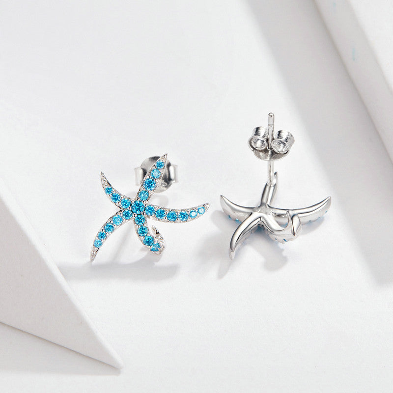 Starfish Stud Earrings 925 Sterling Silver