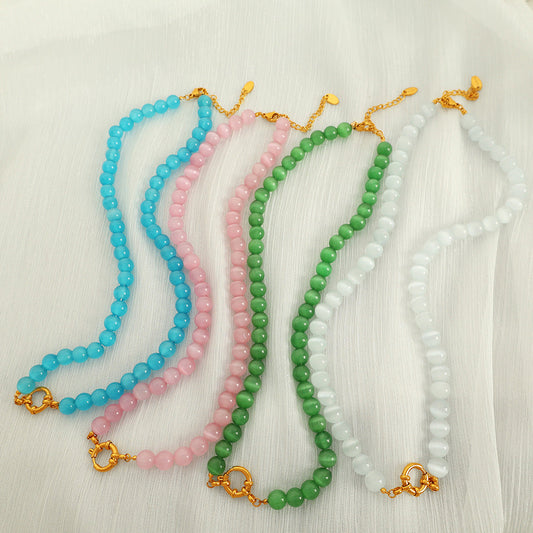 Opal Beaded Necklace