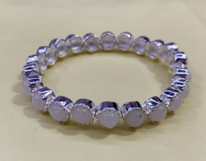 White Opal Tennis Bracelet