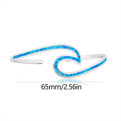Blue Opal Wave Bracelet