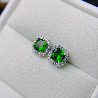 Natural Stud Earrings in S925 Sterling Silver