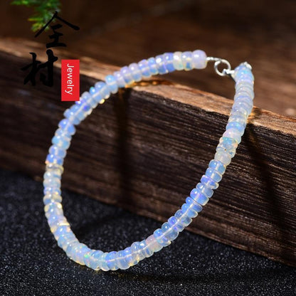 Natural Multi-Fire Opal Beaded Bracelet