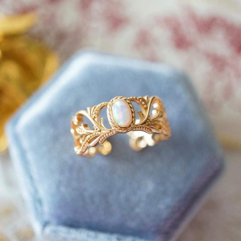 Fashionable Multi Fire Opal Ring | Trendy Colorful Opal Gemstone Ring | October Birthstone Gift for Her