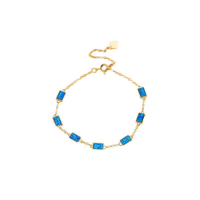 Small Sugar Cube Opal Bracelet