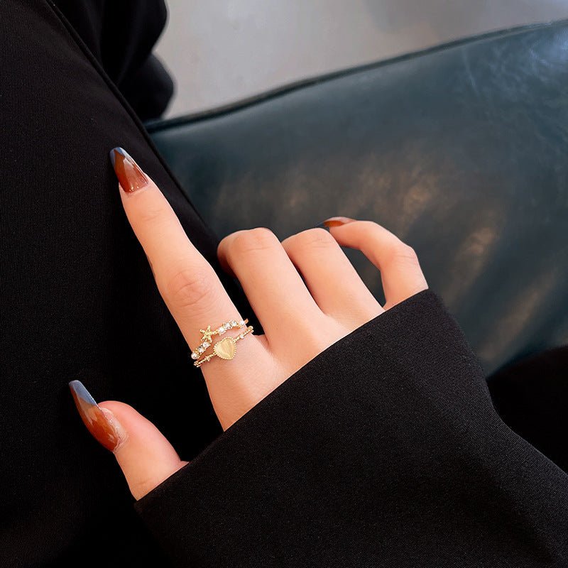 Niche Design Opal Ring | Unique Designer Opal Gemstone Ring | October Birthstone Gift for Her