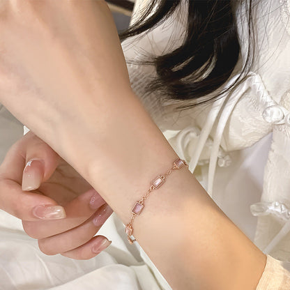 Small Sugar Cube Opal Bracelet