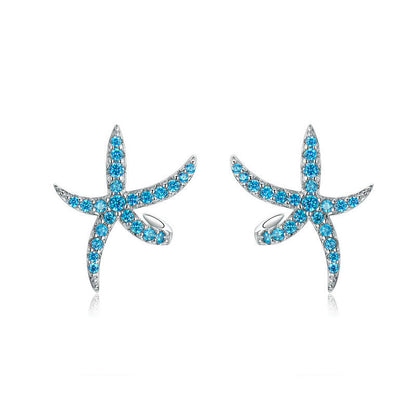 Starfish Stud Earrings 925 Sterling Silver