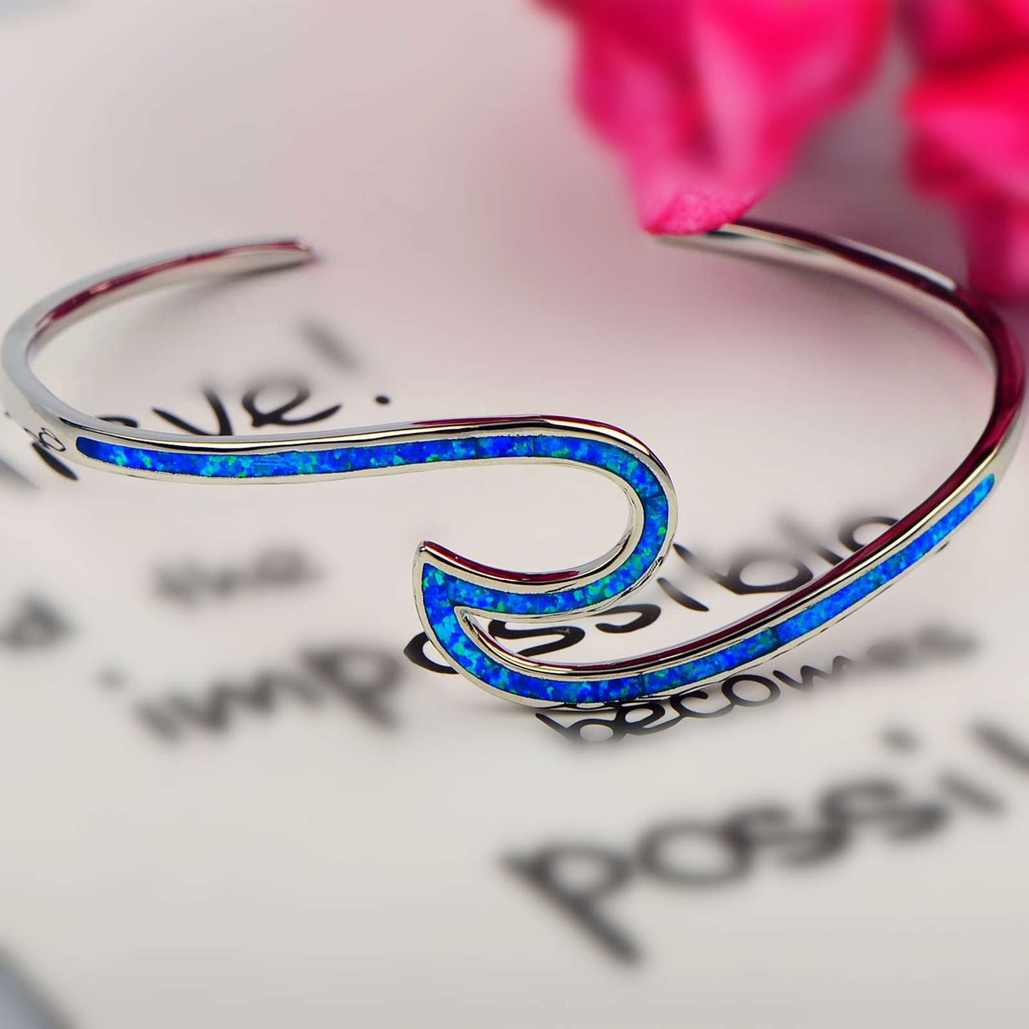 Blue Opal Wave Bracelet